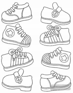 Раскраска обувь для детей 2 3 лет #25 #424758