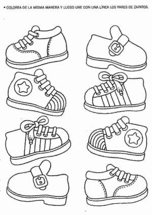 Раскраска обувь для дошкольников #29 #424837