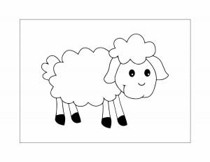 Раскраска овечка для детей 3 4 лет #8 #425066