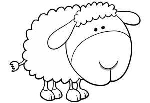 Раскраска овечка для детей 3 4 лет #9 #425067