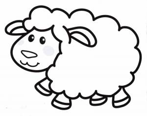 Раскраска овечка для детей 3 4 лет #10 #425068