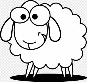 Раскраска овечка для детей 3 4 лет #20 #425078