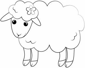 Раскраска овечка для детей 3 4 лет #23 #425081