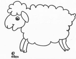Раскраска овечка для детей 3 4 лет #29 #425087