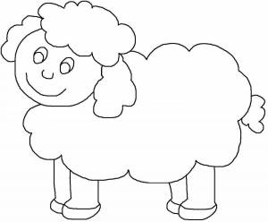 Раскраска овечка для детей 5 6 лет #9 #425104