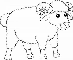 Раскраска овечка для детей 5 6 лет #35 #425130