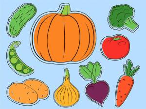 Раскраска овощи и фрукты для детей 2 3 лет #7 #425290