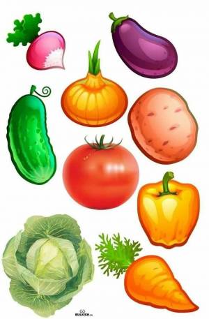 Раскраска овощи и фрукты для детей 2 3 лет #11 #425294