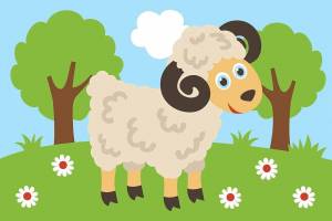 Раскраска овца для детей #4 #425363