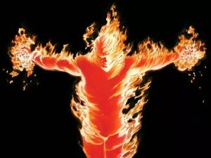 Раскраска огненный человек #1 #425545