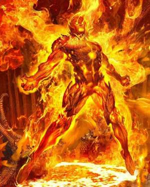 Раскраска огненный человек #6 #425550
