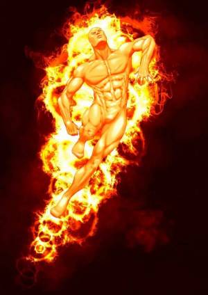Раскраска огненный человек #7 #425551