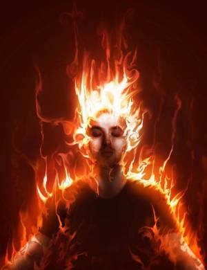 Раскраска огненный человек #16 #425560
