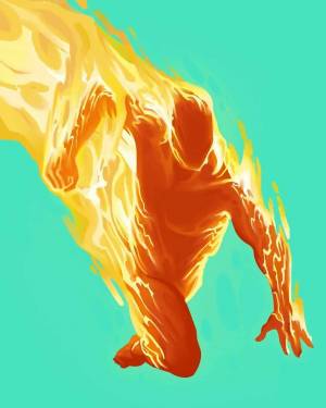Раскраска огненный человек #19 #425563