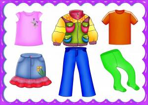 Раскраска одежда для детей 2 3 лет #32 #425982