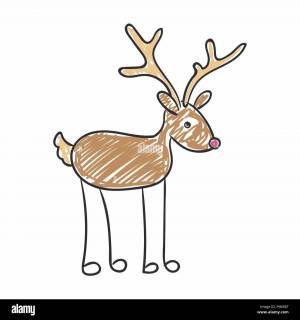 Раскраска олень для детей 3 4 лет #27 #427117