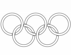 Раскраска олимпийские кольца для детей #6 #427319