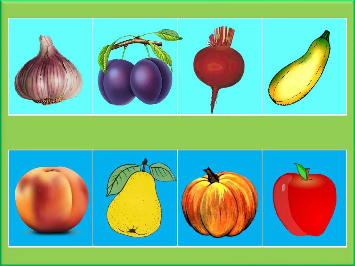 Овощи и фрукты для детей 5 6 лет #36