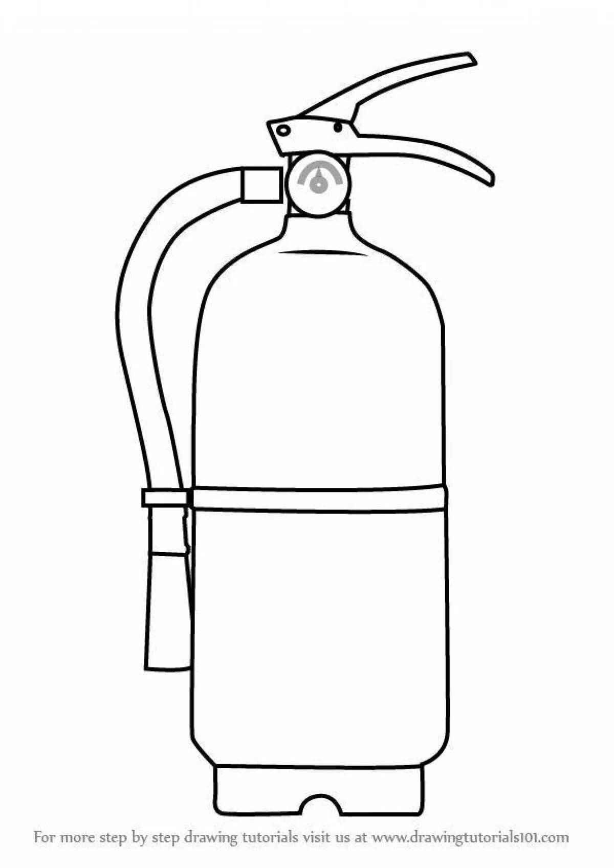 Как нарисовать огнетушитель карандашом поэтапно для детей