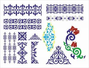 Раскраска орнамент казахский для детей #11 #428844