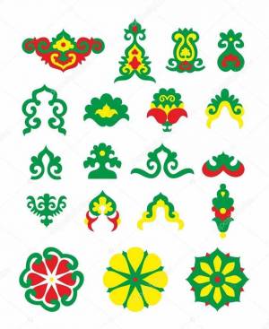 Раскраска орнамент татарский для детей #9 #428881