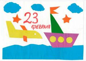 Раскраска открытка к 23 февраля своими руками начальная школа с шаблонами #28 #430628