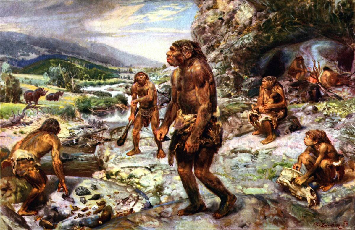 Почему одного из предков назвали человеком умелым. Зденек Буриан неандерталец. Зденек Буриан кроманьонцы. Неандертальцы Зденека Буриана. Палеоантропы неандертальцы.