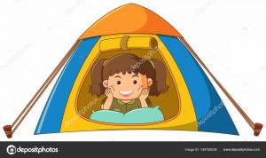 Раскраска палатка для детей #4 #432080