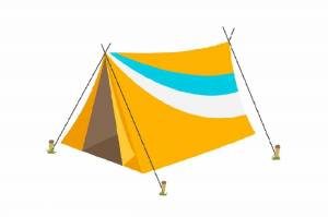 Раскраска палатка для детей #7 #432083