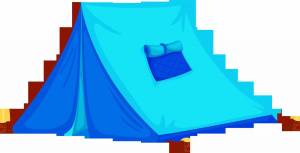 Раскраска палатка для детей #34 #432110