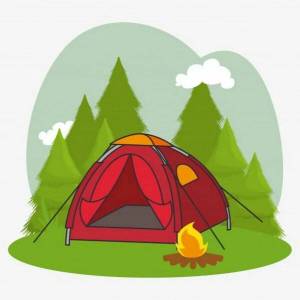 Раскраска палатка для детей #35 #432111
