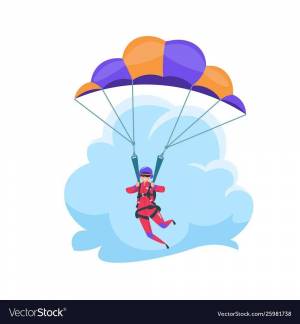 Раскраска парашют для детей #3 #433191