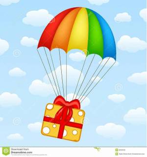 Раскраска парашют для детей #4 #433192