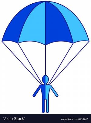 Раскраска парашют для детей #14 #433202