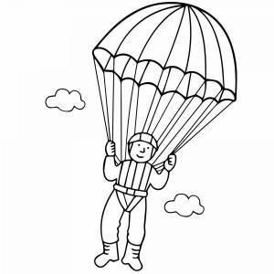 Раскраска парашют для детей #18 #433206