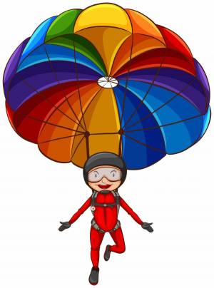 Раскраска парашют для детей #23 #433211