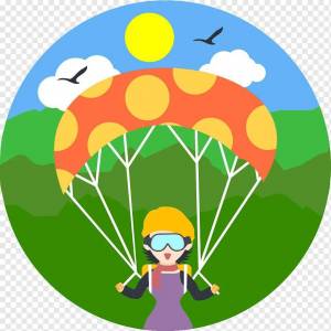 Раскраска парашют для детей #30 #433218
