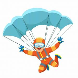 Раскраска парашют для детей #33 #433221