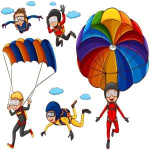 Раскраска парашют для детей #35 #433223