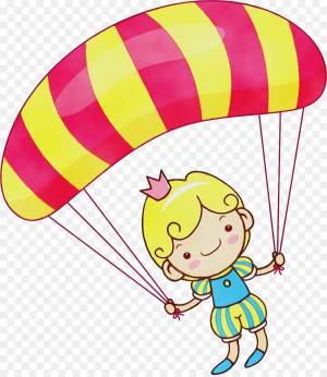 Раскраска парашют для детей #38 #433226