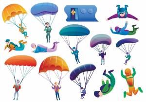 Раскраска парашютист для детей #10 #433236