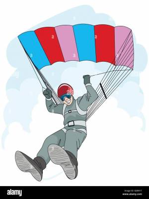 Раскраска парашютист для детей #30 #433256