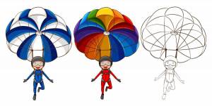 Раскраска парашютист для детей #34 #433260