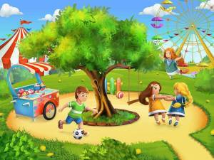 Раскраска парк для детей #1 #433481