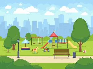 Раскраска парк для детей #14 #433494