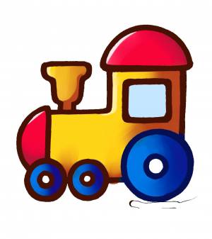 Раскраска паровоз для малышей #36 #433698