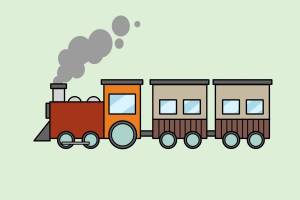 Раскраска паровоз с вагонами #26 #433724