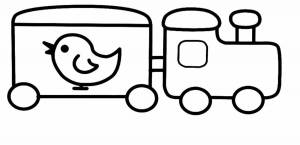 Раскраска паровозик для детей 2 3 лет #5 #433812