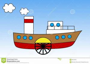 Раскраска пароход для детей #7 #434091