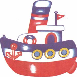 Раскраска пароход для детей #12 #434096